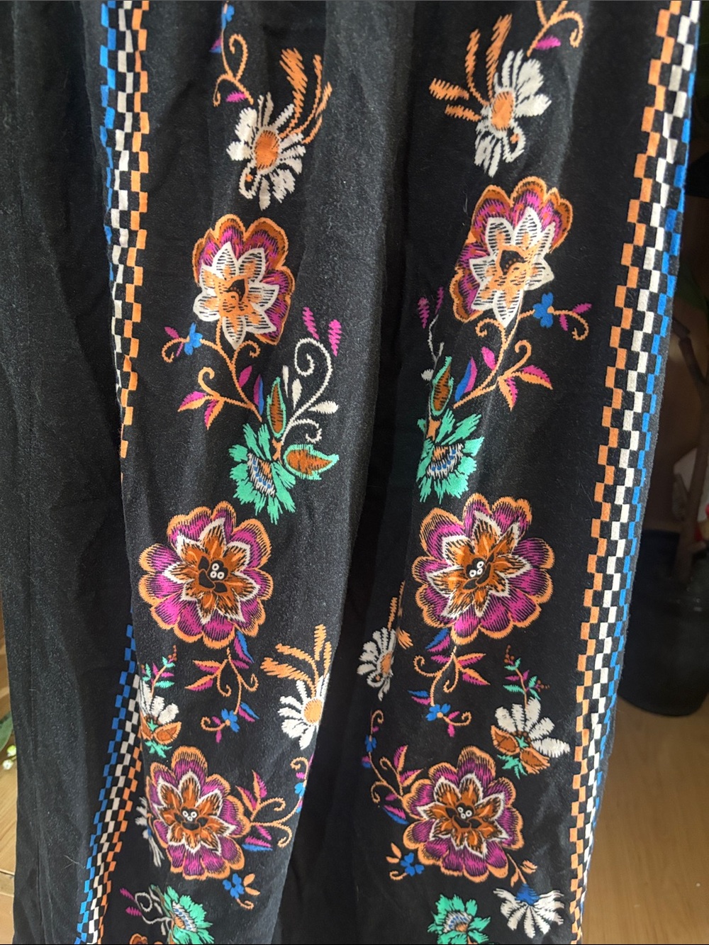Flying Tomato Black Wide Leg Embroidered Palazzo Pants - Picture 6 of 6